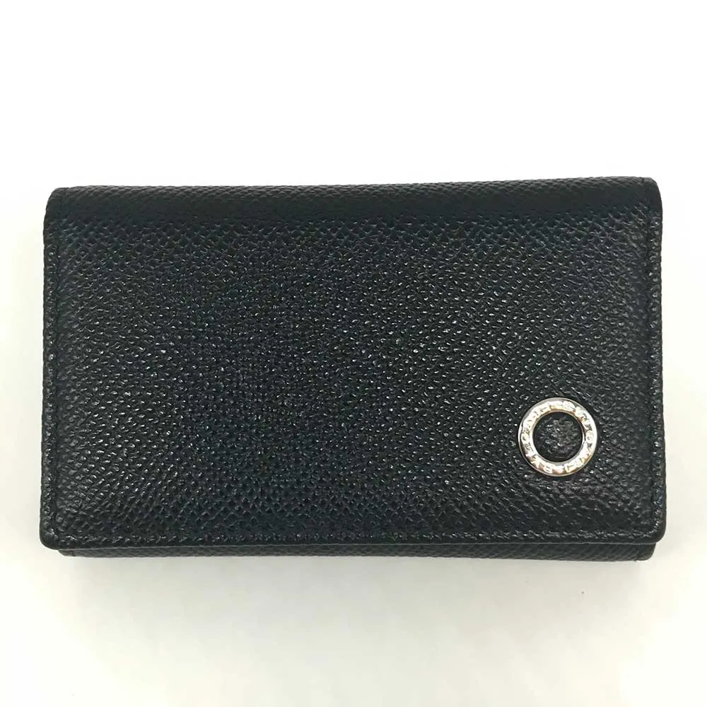 Bvlgari Grain Calf Key Case Black