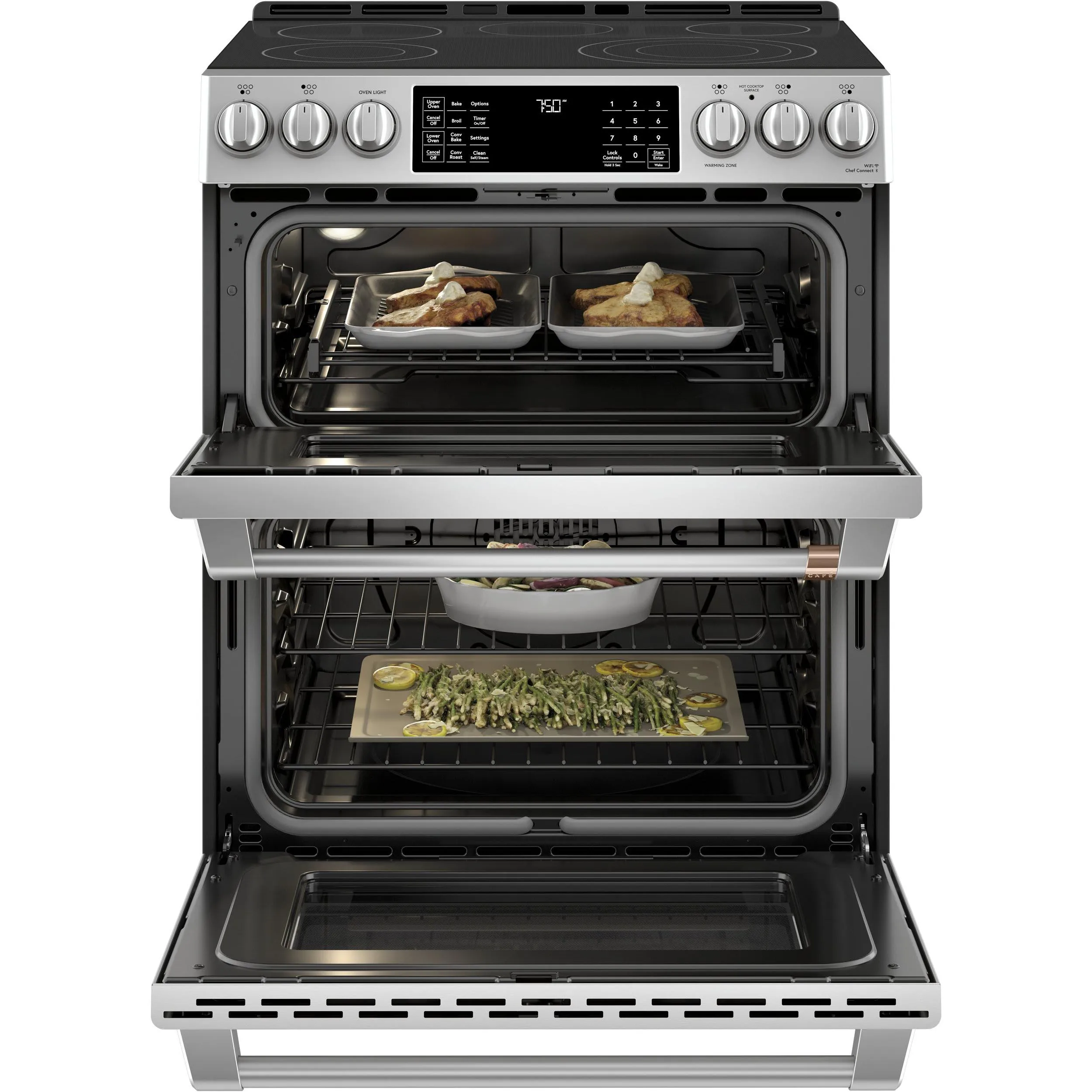 Café 30-inch Slide-in Electric Range with Wi-Fi CCES750P2MS1