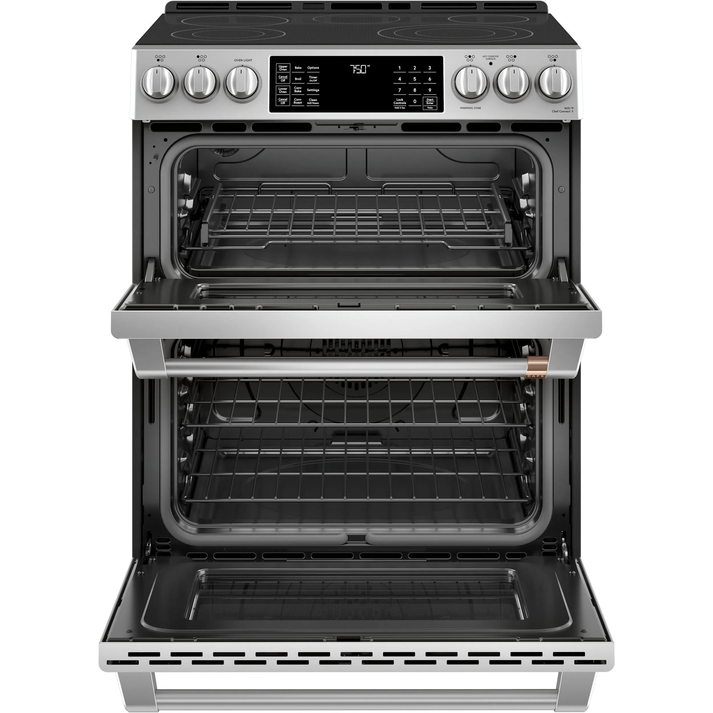 Café 30-inch Slide-in Electric Range with Wi-Fi CCES750P2MS1