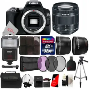 Canon EOS 250D Rebel SL3 Camera with EF-S 18-55mm f/4-5.6 IS STM Lens   Top Kit