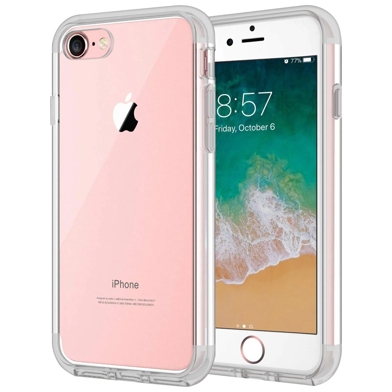 Case for iPhone 7 Shock Proof Soft TPU Silicone Phone Clear Slim Cover