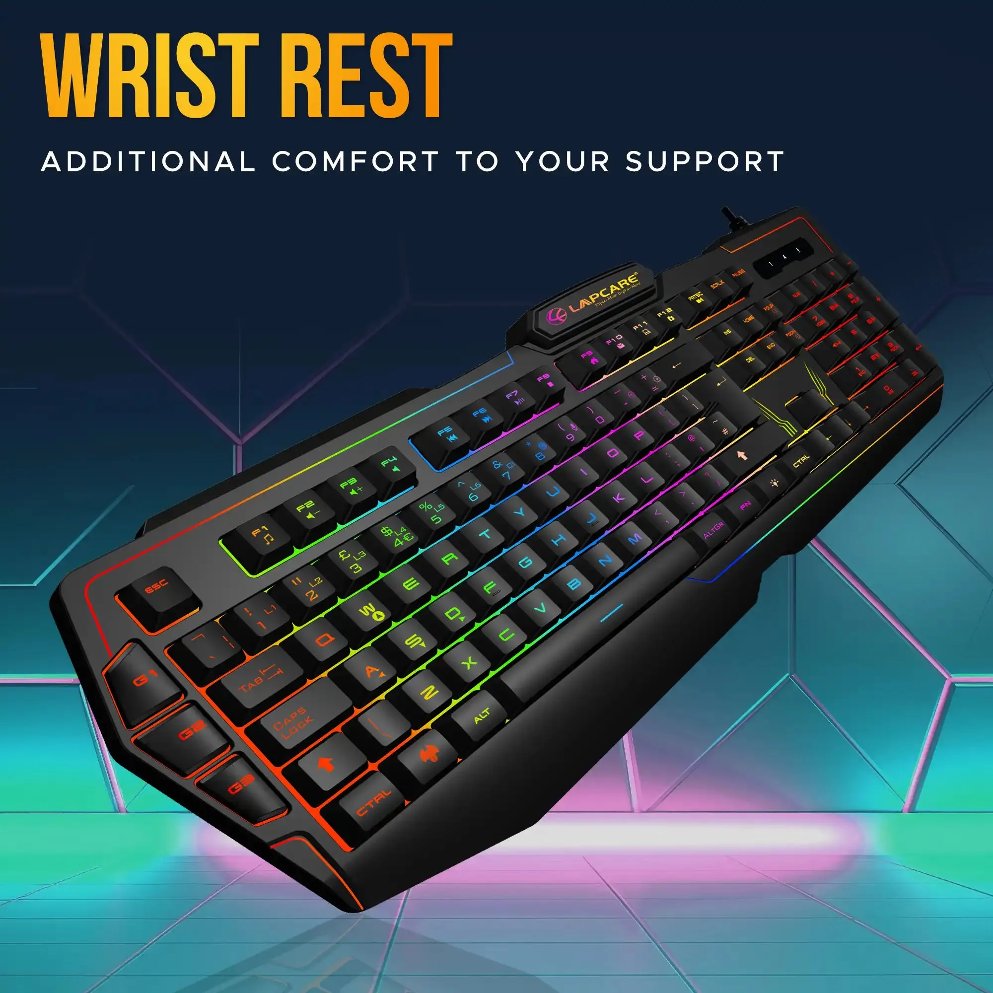 Champ LGK-102 RBG Membrane Gaming Keyboard with Macro keys