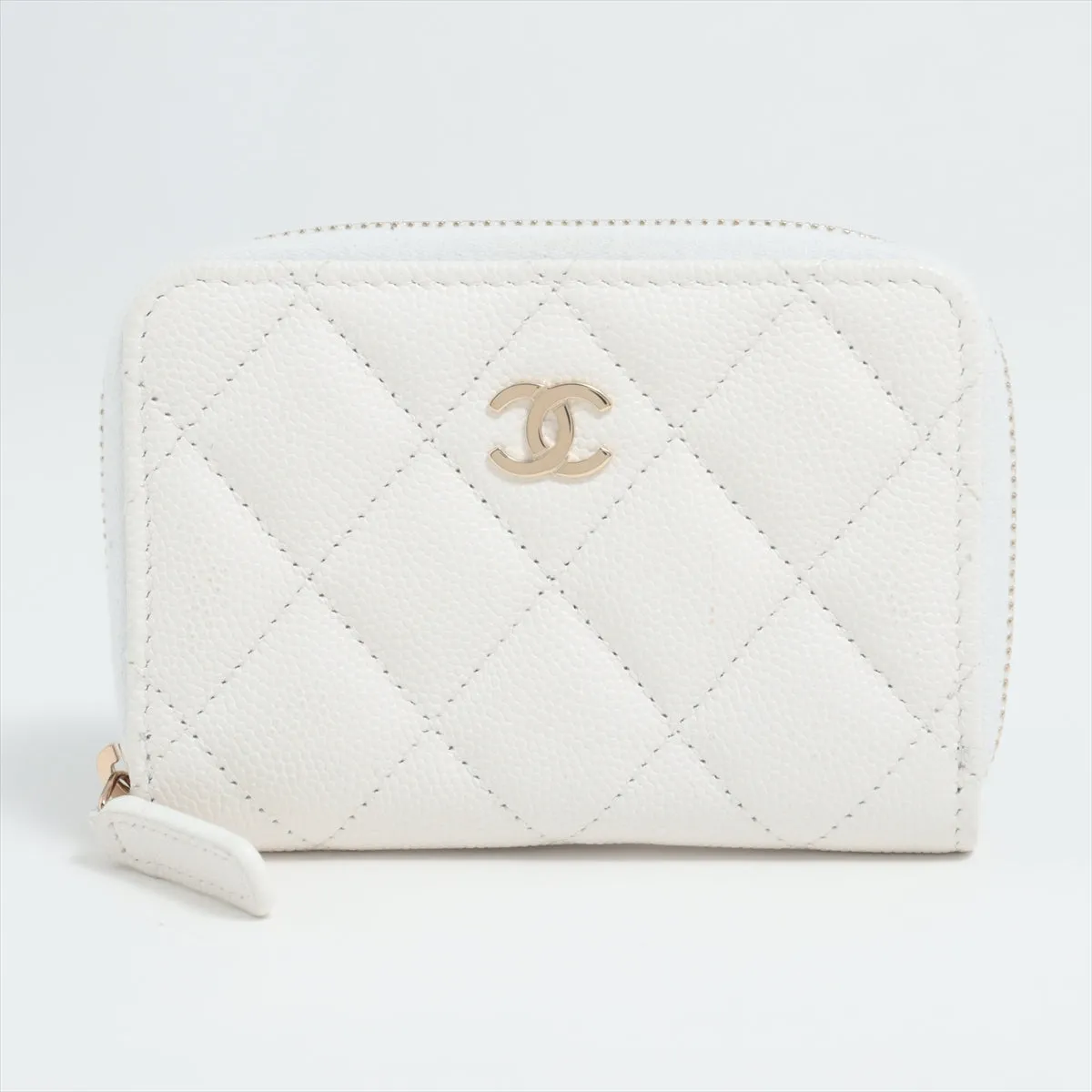 Chanel Caviar Coin case White