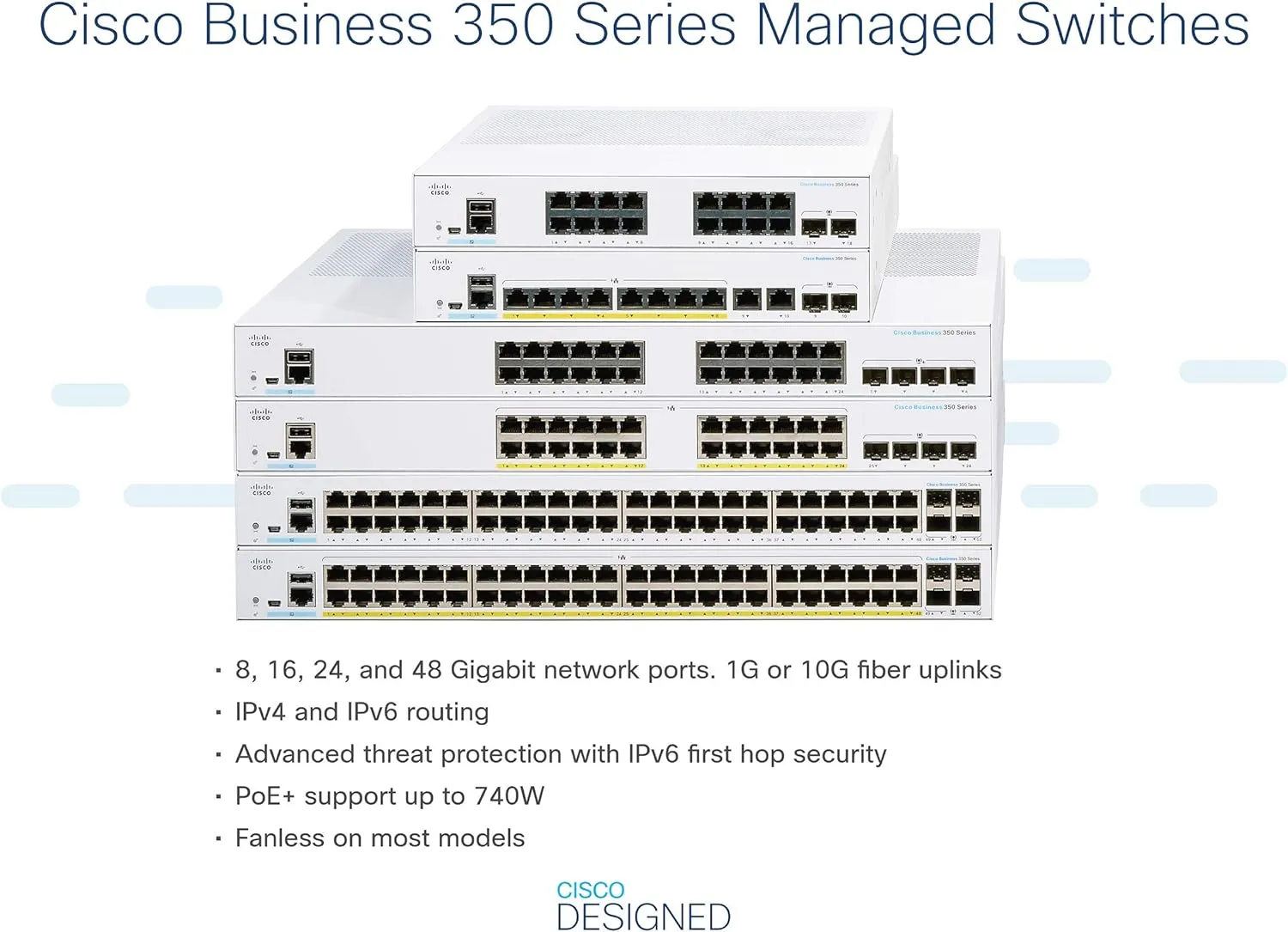 Cisco Business CBS350 16-Port Gigabit (120W PoE )   2-Port Gigabit SFP Uplink 全網管交換機 (CBS350-16P-2G-UK / NE-3516P2G) 有限終生保用