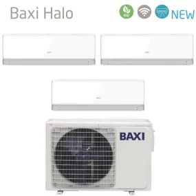 Climatizzatore Condizionatore Baxi Trial Split Inverter Serie HALO BIANCO 9 9 12 con LSGT60-3M R-32 Wi-Fi Integrato 9000 9000 12000