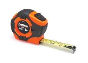 Crescent Lufkin Quikread Series PQR1316N Tape Measure, 16 ft L Blade, 3/4 in W Blade, Steel Blade, ABS/Rubber Case :EA: QUANTITY: 1