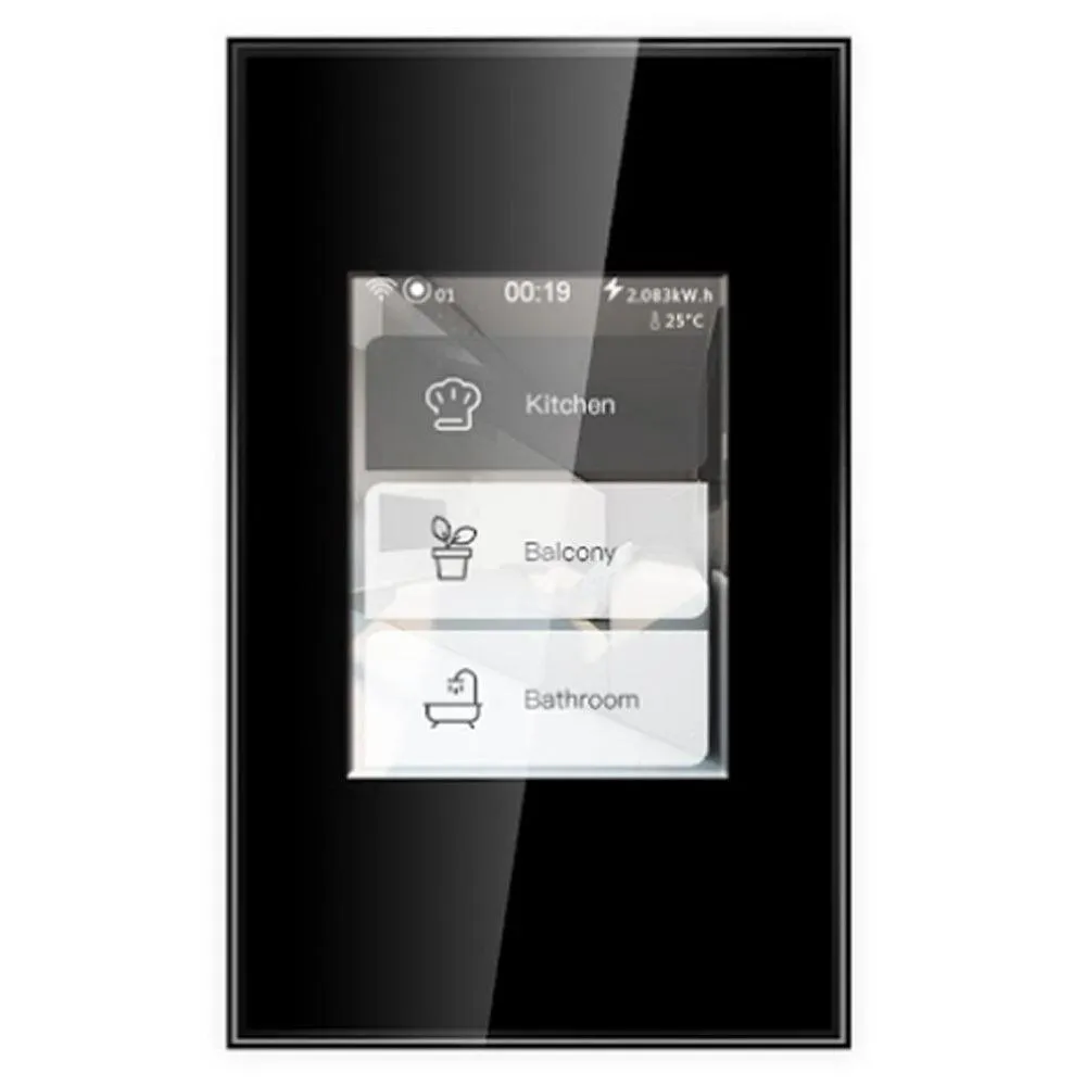 CTEC Smart Home: LCD 4 in 1 Multi-Function Smart Switch in Black or White (Apple HomeKit Compatible)