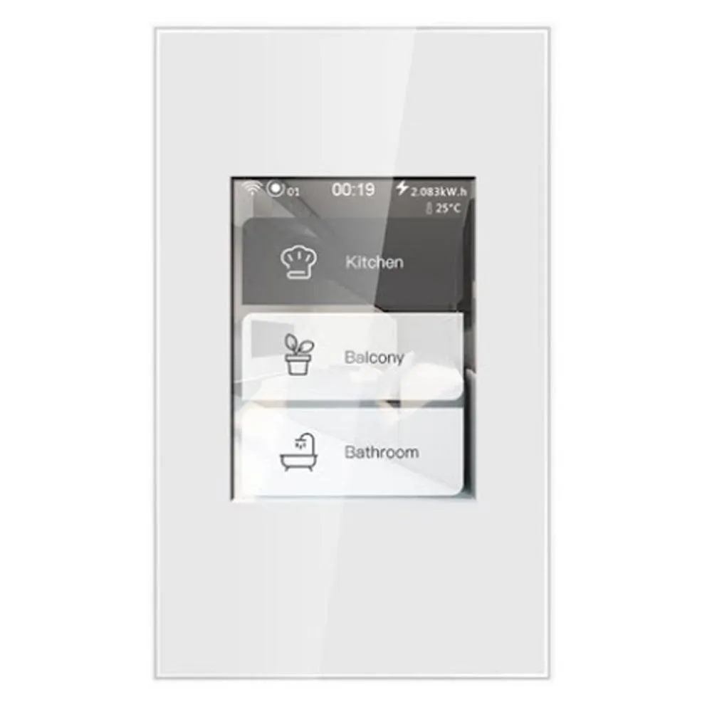 CTEC Smart Home: LCD 4 in 1 Multi-Function Smart Switch in Black or White (Apple HomeKit Compatible)