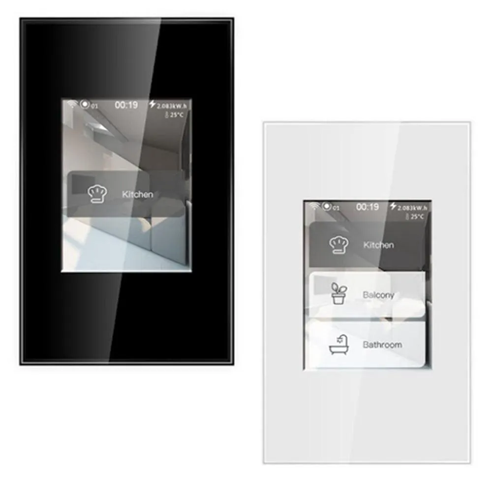 CTEC Smart Home: LCD 4 in 1 Multi-Function Smart Switch in Black or White (Apple HomeKit Compatible)