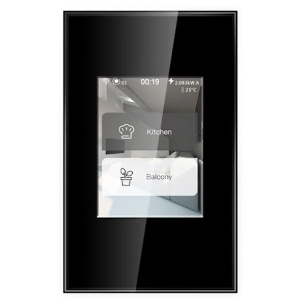 CTEC Smart Home: LCD 4 in 1 Multi-Function Smart Switch in Black or White (Apple HomeKit Compatible)