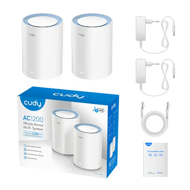 Cudy Ac1200 Wi-Fi Mesh Kit 2 Pack