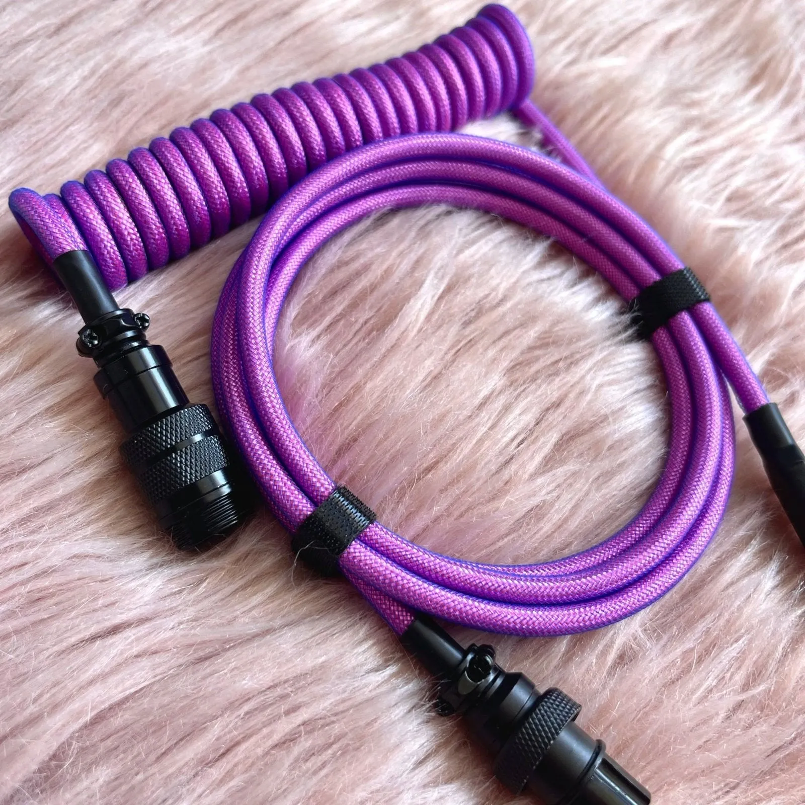 CUSTOM COILED CABLE GX16 -Purple