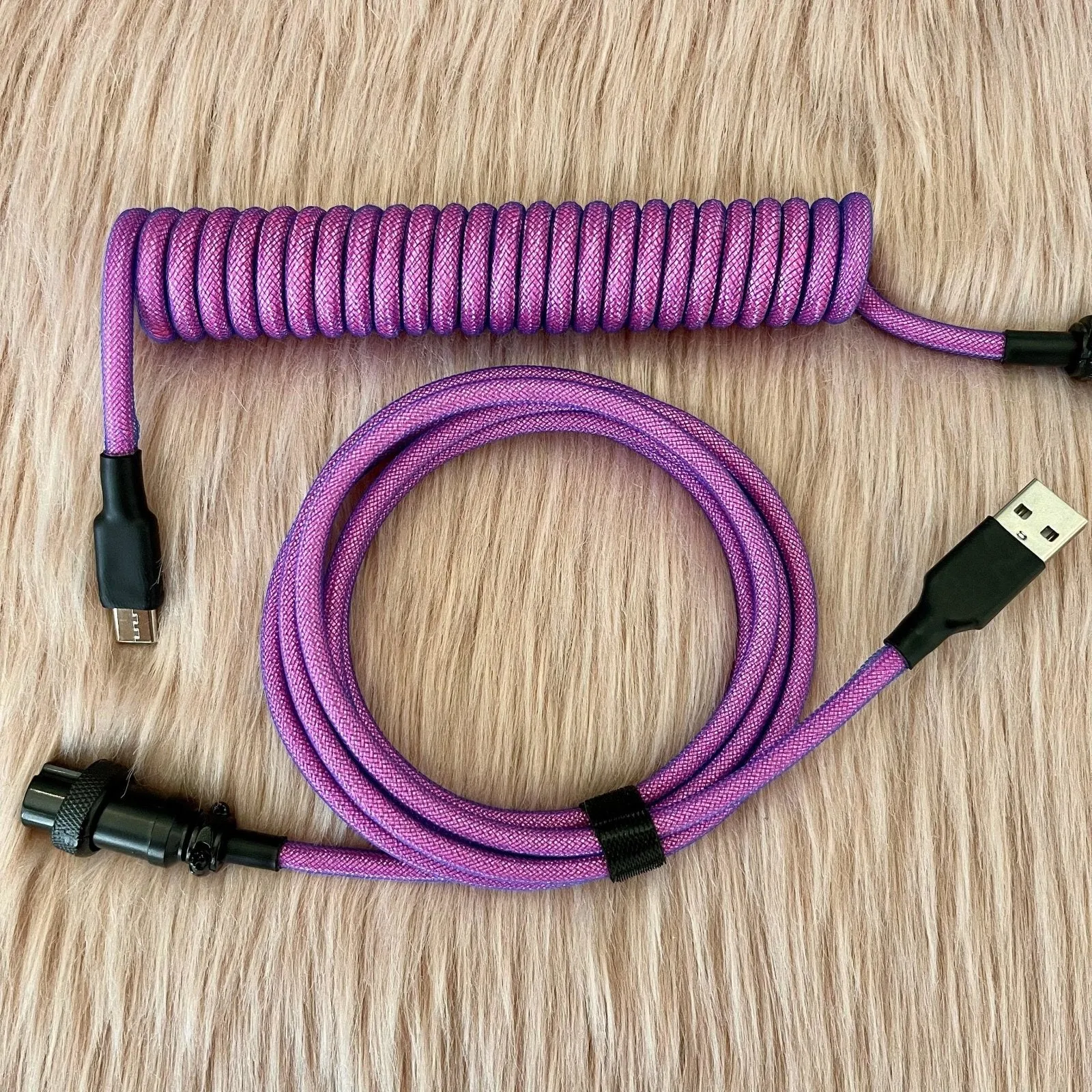 CUSTOM COILED CABLE GX16 -Purple