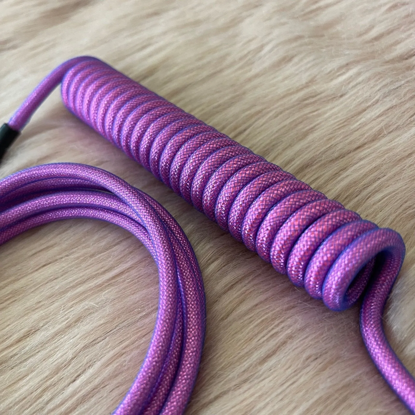 CUSTOM COILED CABLE GX16 -Purple