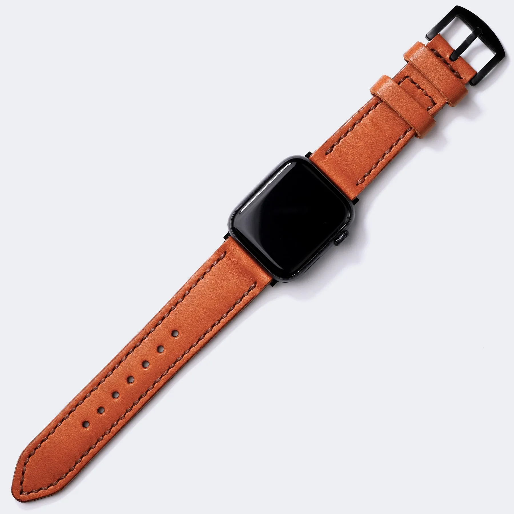 Custom Made Apple Watch Strap - Cognac