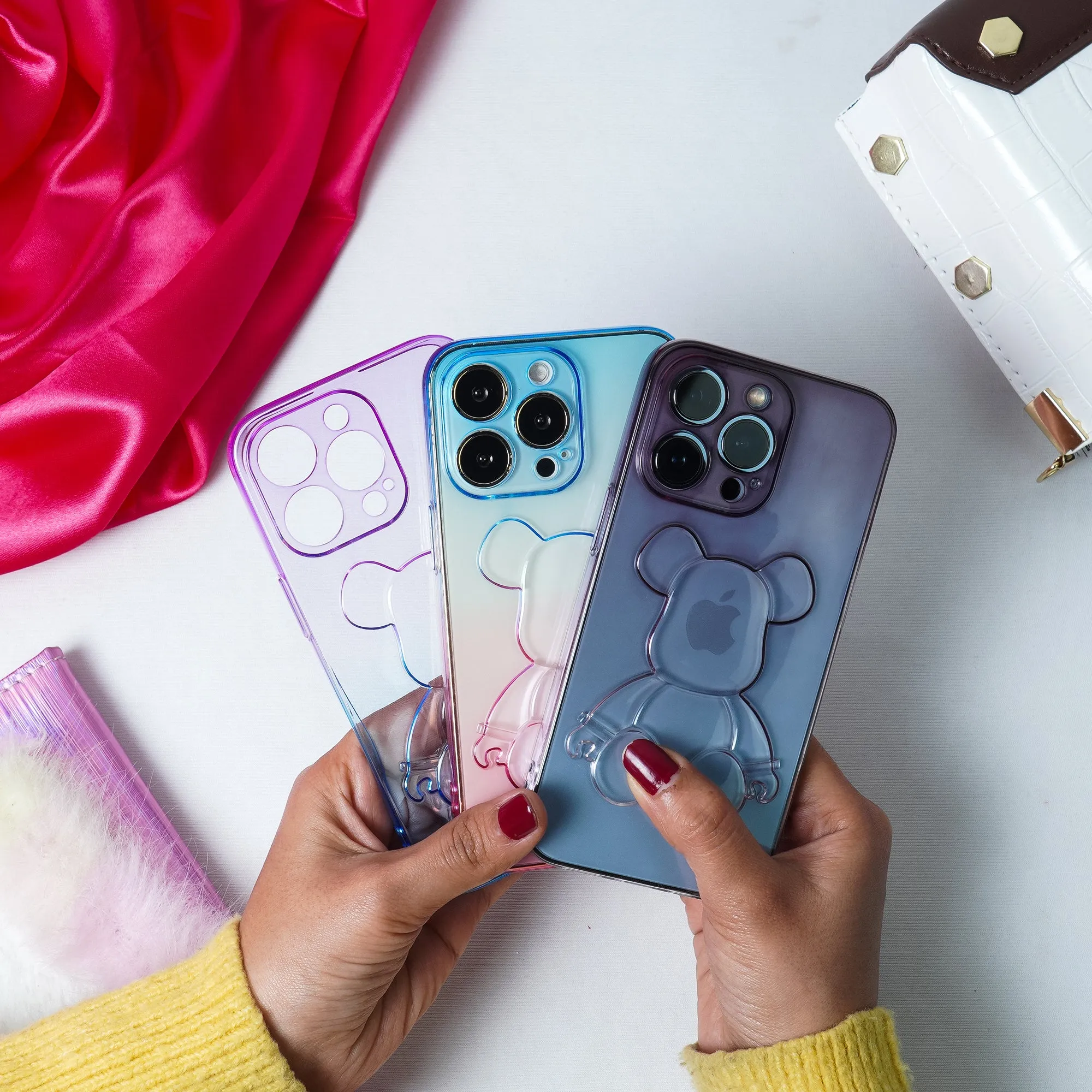 Cute Bear Gradient Colorful  Case