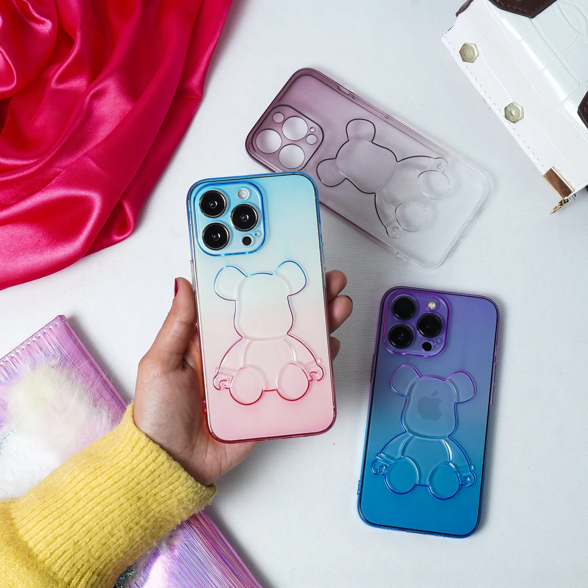 Cute Bear Gradient Colorful  Case