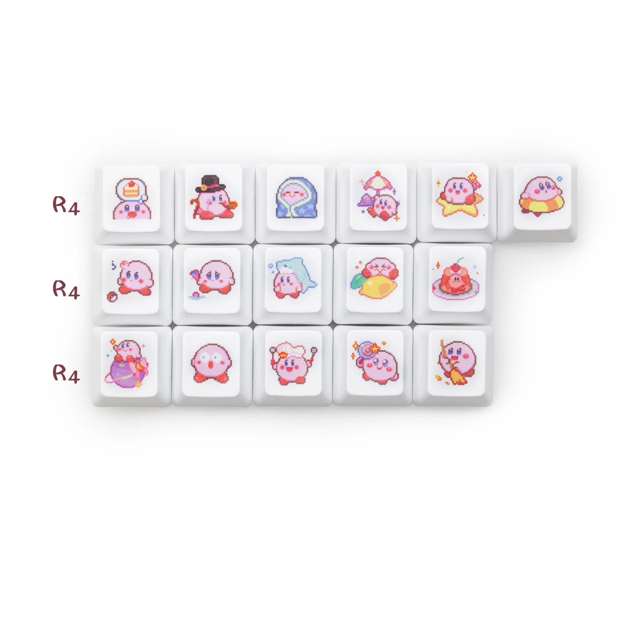 Cute Pink elf keycap oem profile dye sub R4 ESC PBT Keycap kawaii for gaming mechanical keyboard MX switch