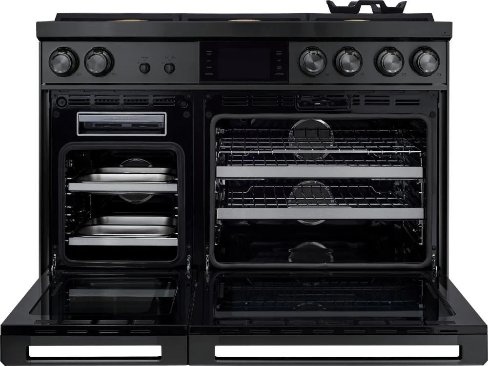 Dacor - 6.6 cu. ft  Dual Fuel Range in Black Stainless - DOP48M86DPM