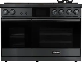 Dacor - 6.6 cu. ft  Dual Fuel Range in Black Stainless - DOP48M86DPM