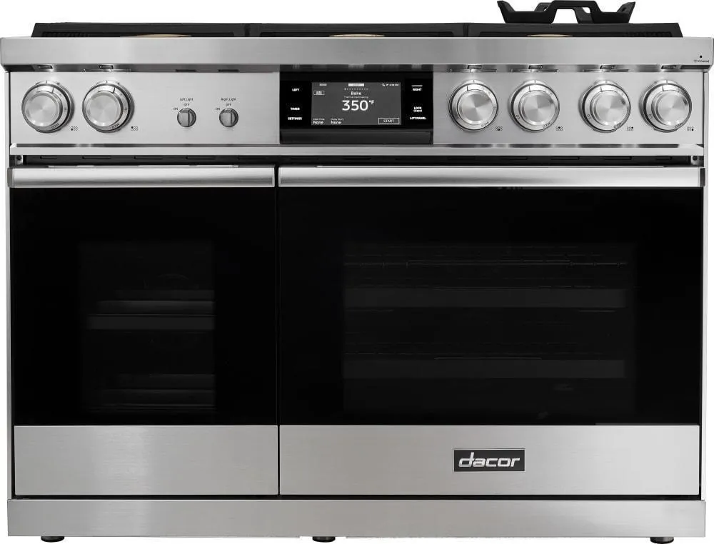 Dacor - 6.6 cu. ft  Dual Fuel Range in Stainless - DOP48M86DPS