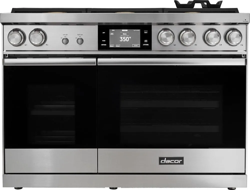 Dacor - 6.6 cu. ft  Dual Fuel Range in Stainless - DOP48M86DPS