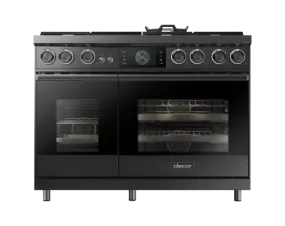 Dacor DOP48M96DLM 48" Pro Dual-Fuel Steam Range, Graphite Stainless Steel, Natural Gas