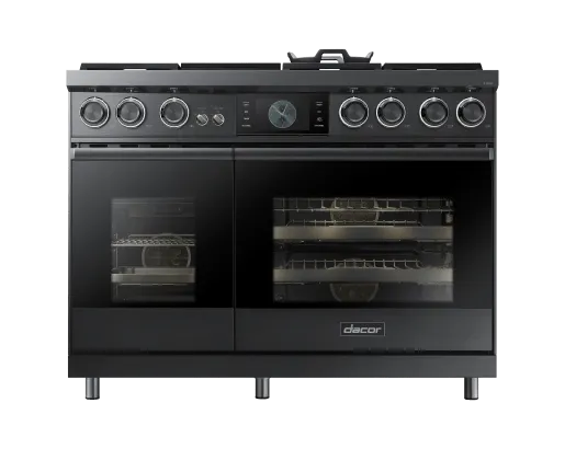 Dacor DOP48M96DLM 48" Pro Dual-Fuel Steam Range, Graphite Stainless Steel, Natural Gas