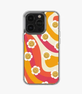 Daisy Floral Smiley Face Silicone Case