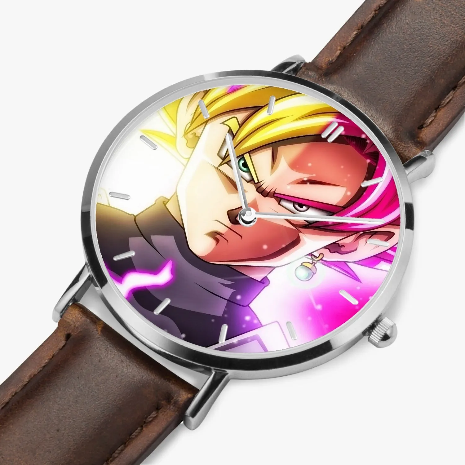 DBZ-Store Dope Goku God Half Rose and Golden Portrait Watch