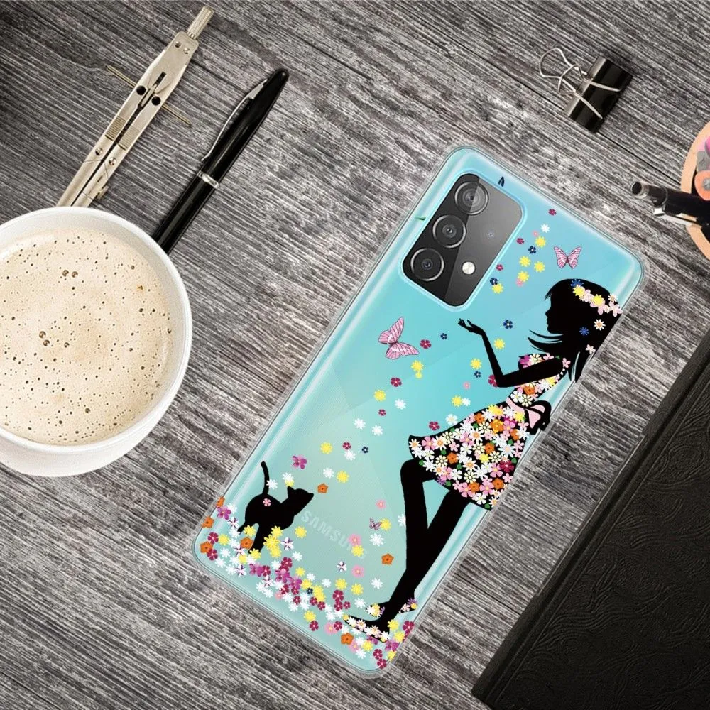 Deco Samsung Galaxy A13 4G case - Cat and Girl