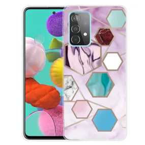 Deco Samsung Galaxy A73 case - Hexagon Fragments in Purple