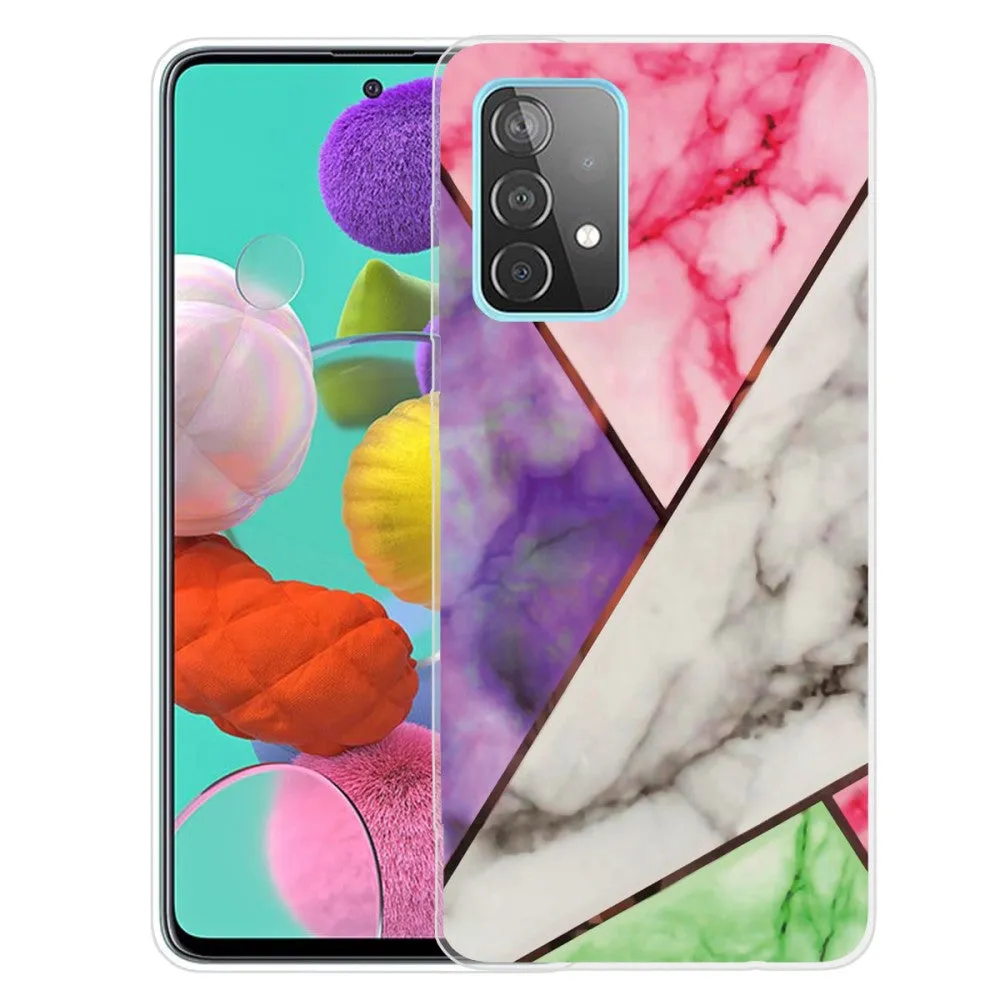 Deco Samsung Galaxy A73 case - Purple / Rose / White / Green