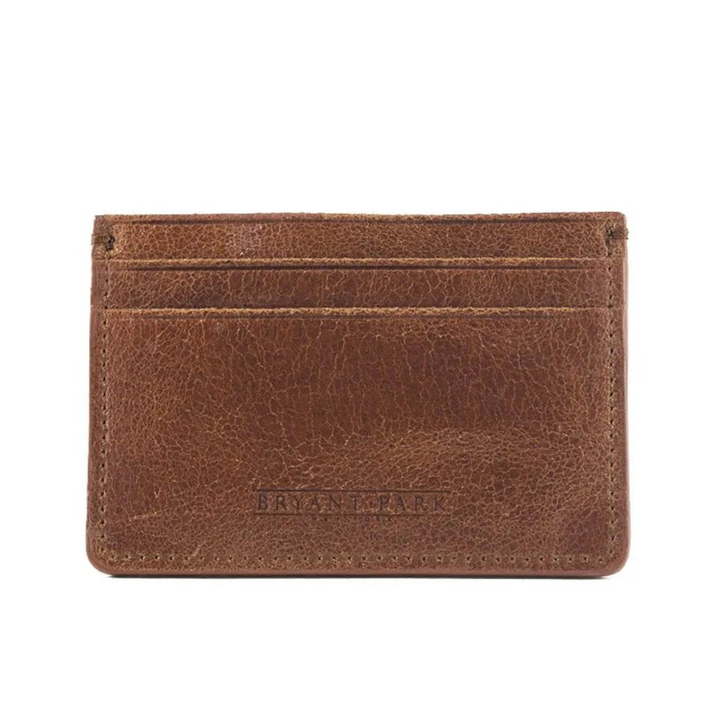 Distressed Full-Grain Leather Card Case | Bryant Park - USA Made