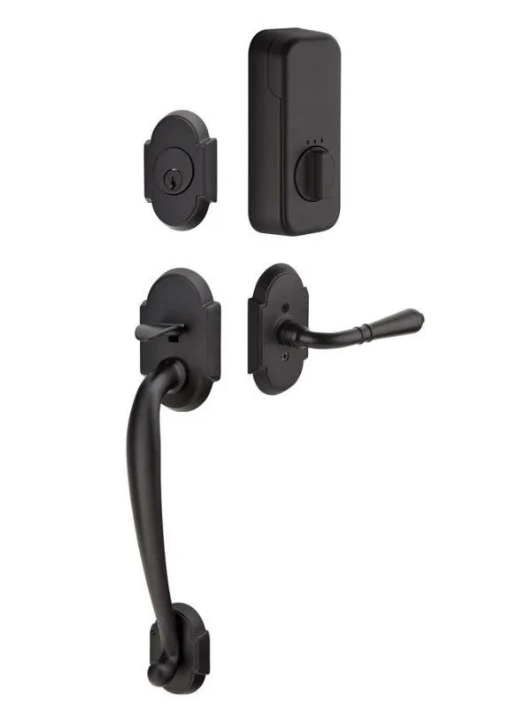 Emtek Single Cylinder Nashville Handleset EMPowered Motorized Smart Lock Upgrade With Rope Knob