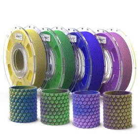 ERYONE 1ROLL/250g (Total 4Rolls/1KG/2.2LBS) 1.75mm Matte Dual-Color PLA Filament,Accuracy  /- 0.03 mm