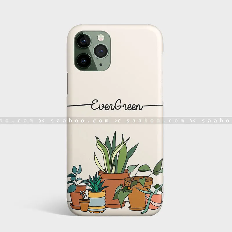 Evergreen Flower Design  Name Case