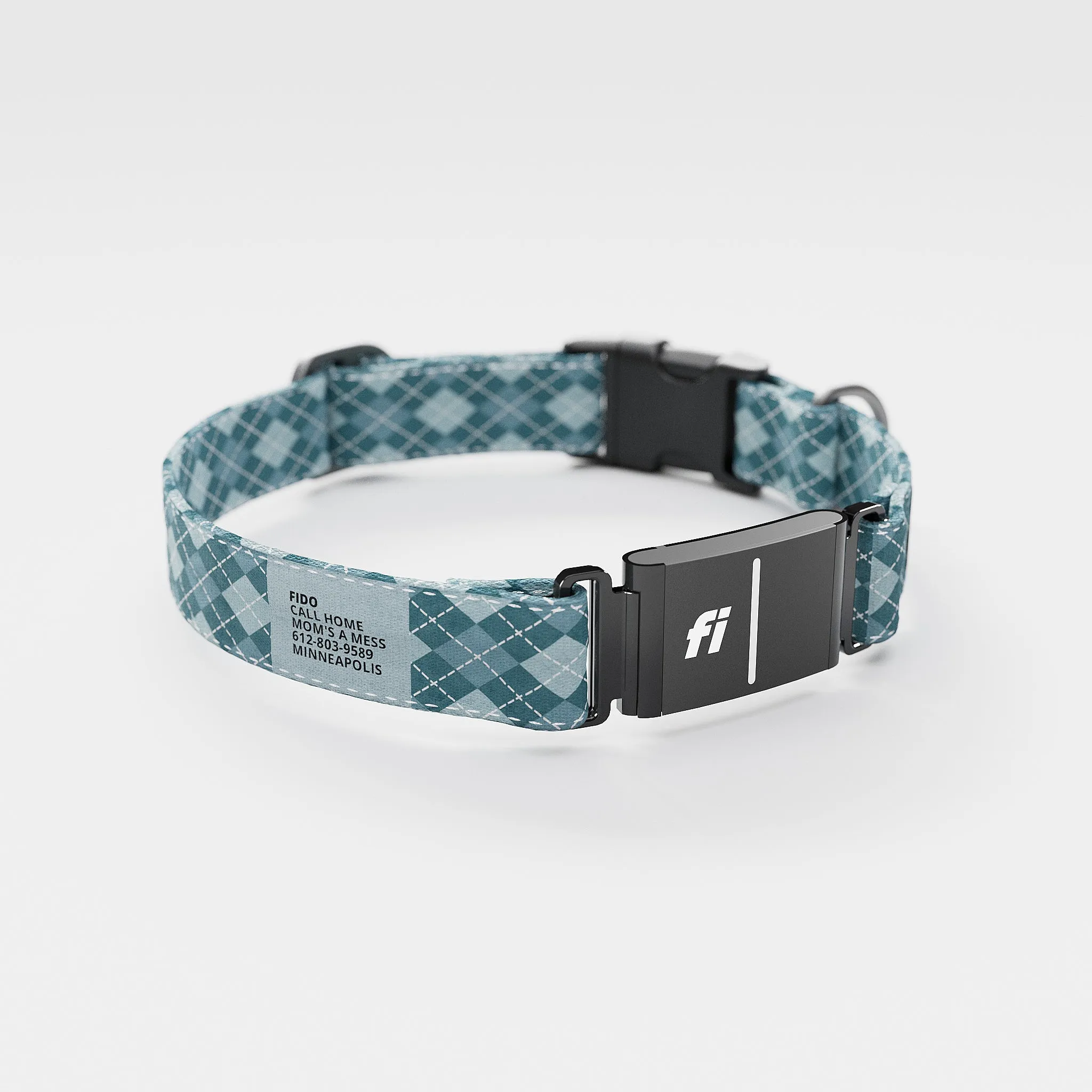 Fi GPS Included Argyle Wildberry Everyday Collar (6 month subscription)