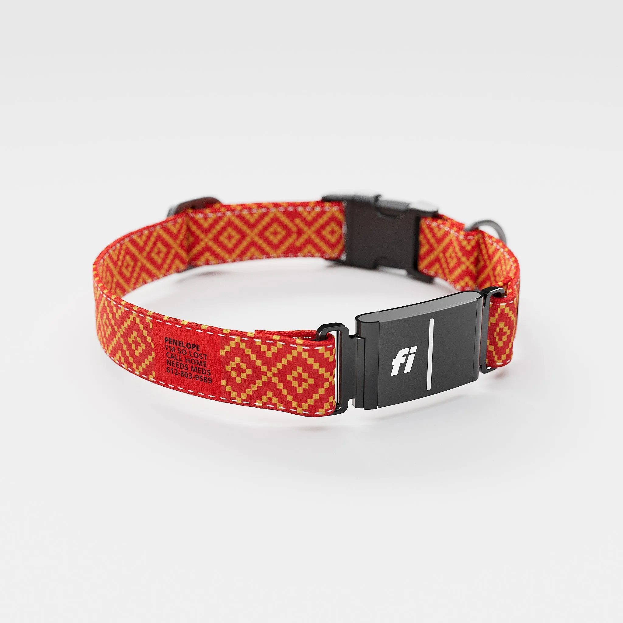 Fi GPS Included Pixie Red Yellow Everyday Collar (6 month subscription)