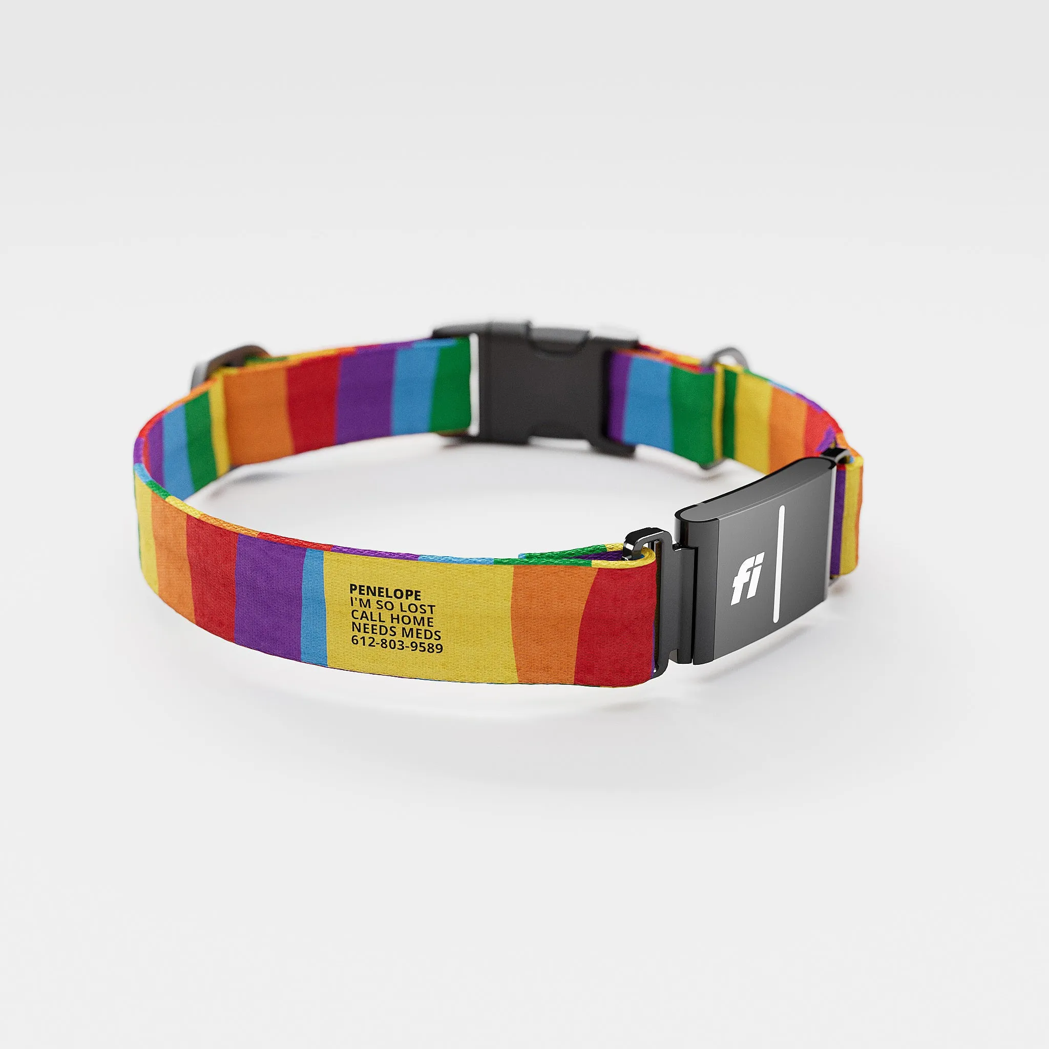 Fi GPS Included Rainbow Everyday Collar (6 month subscription)