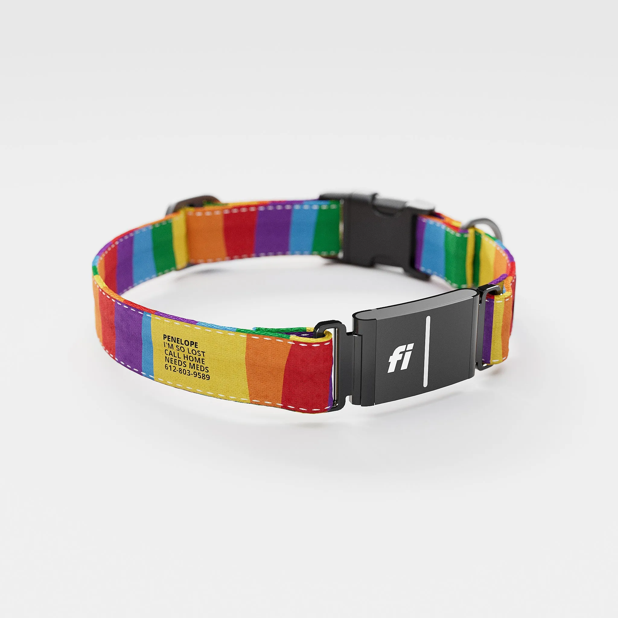 Fi GPS Included Rainbow Everyday Collar (6 month subscription)