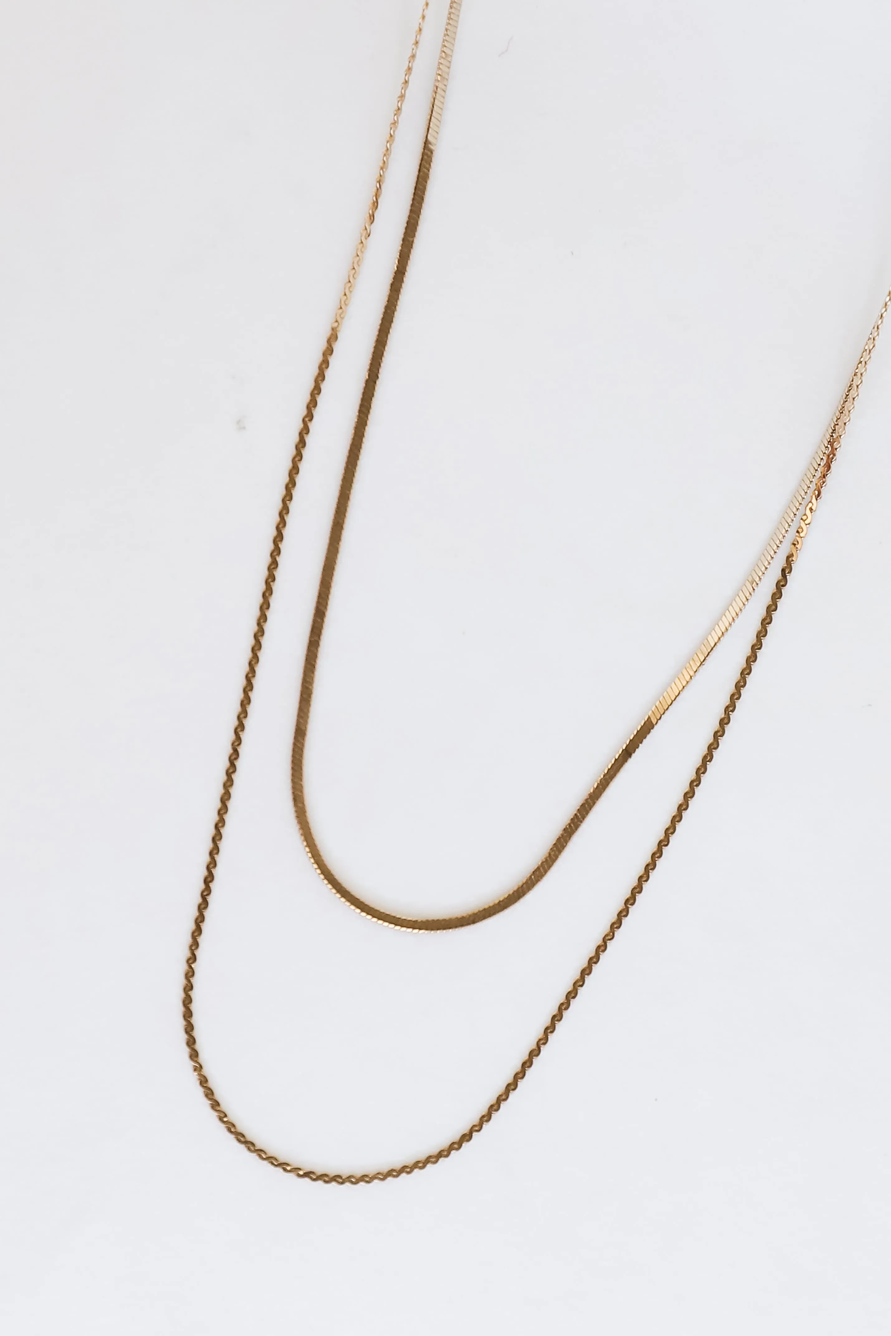 FINAL SALE - Mariah Gold Layered Chain Necklace