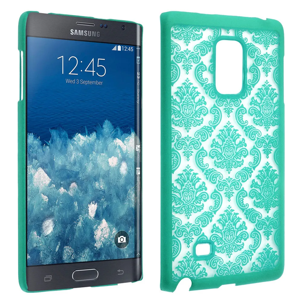 Galaxy Note Edge Case, Ultra Slim Damask Vintage Case Cover - Teal