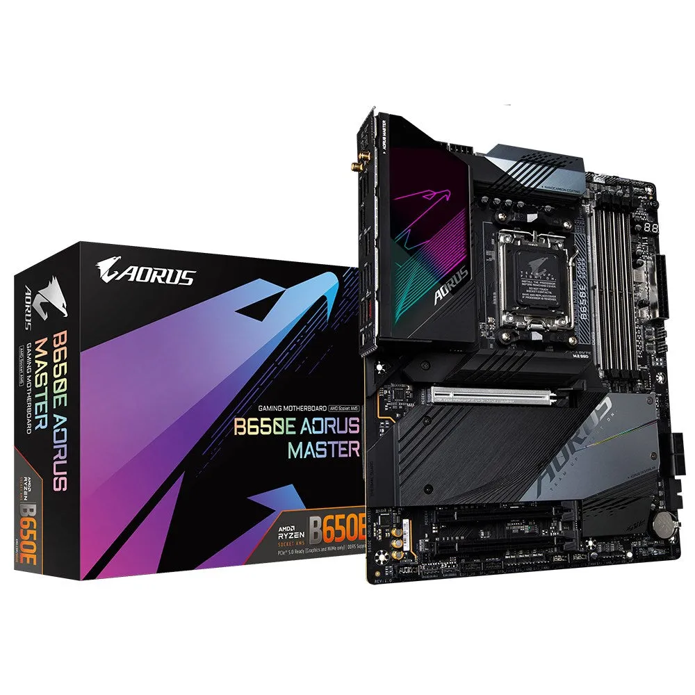 Gigabyte B650e Aorus Master Motherboard - Supports Amd Am5 Cpus, 16 2 2 Digital Vrm, Up To 8000Mhz Ddr5 (Oc), 4Xpcie 5.0