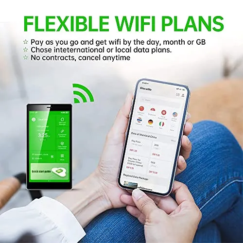 GlocalMe 4G LTE Portable WI-Fi Hotspot Portable, Works Worldwide Without SIM