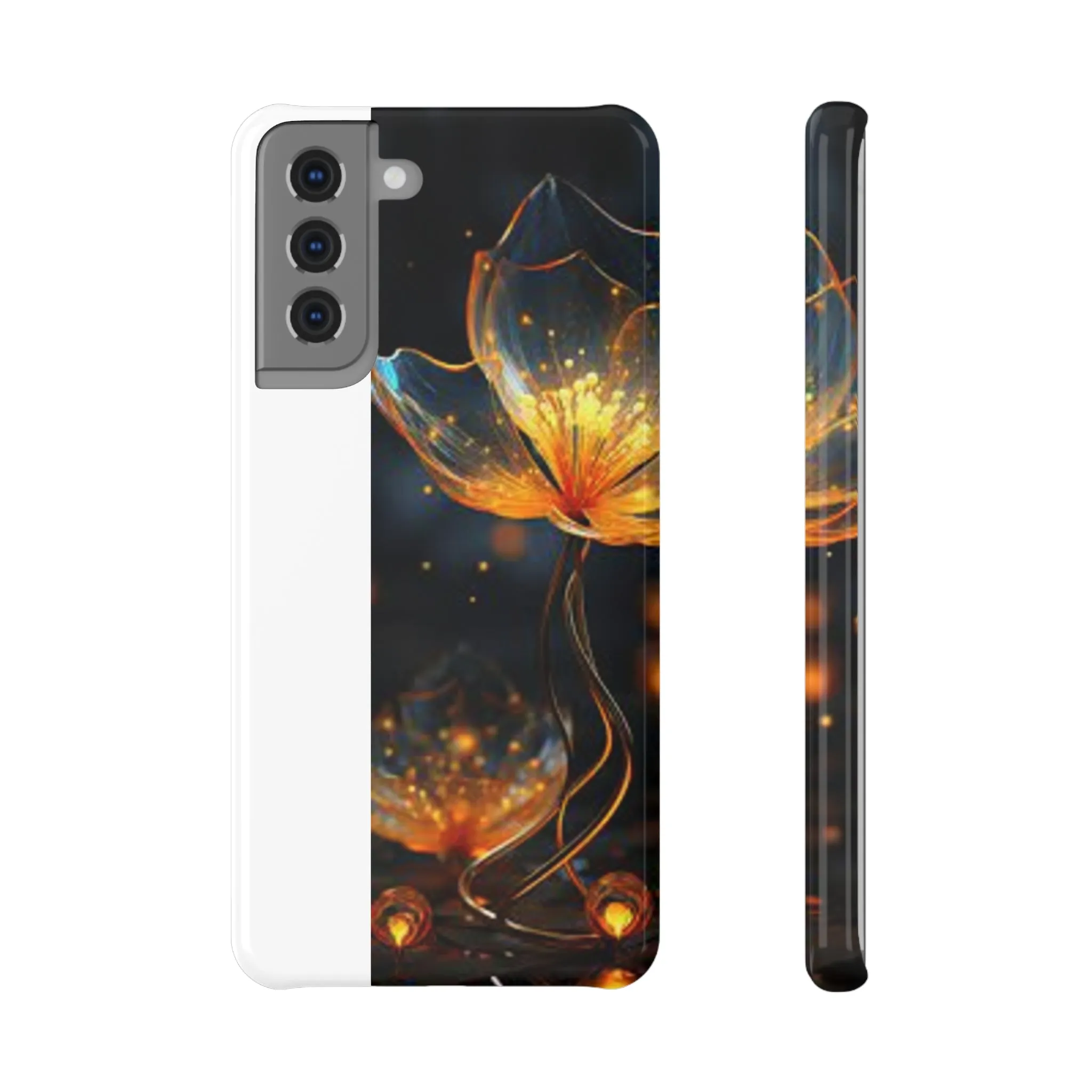 Glowing Lotus Floral Slim Snap Case - Elegant Phone Protection