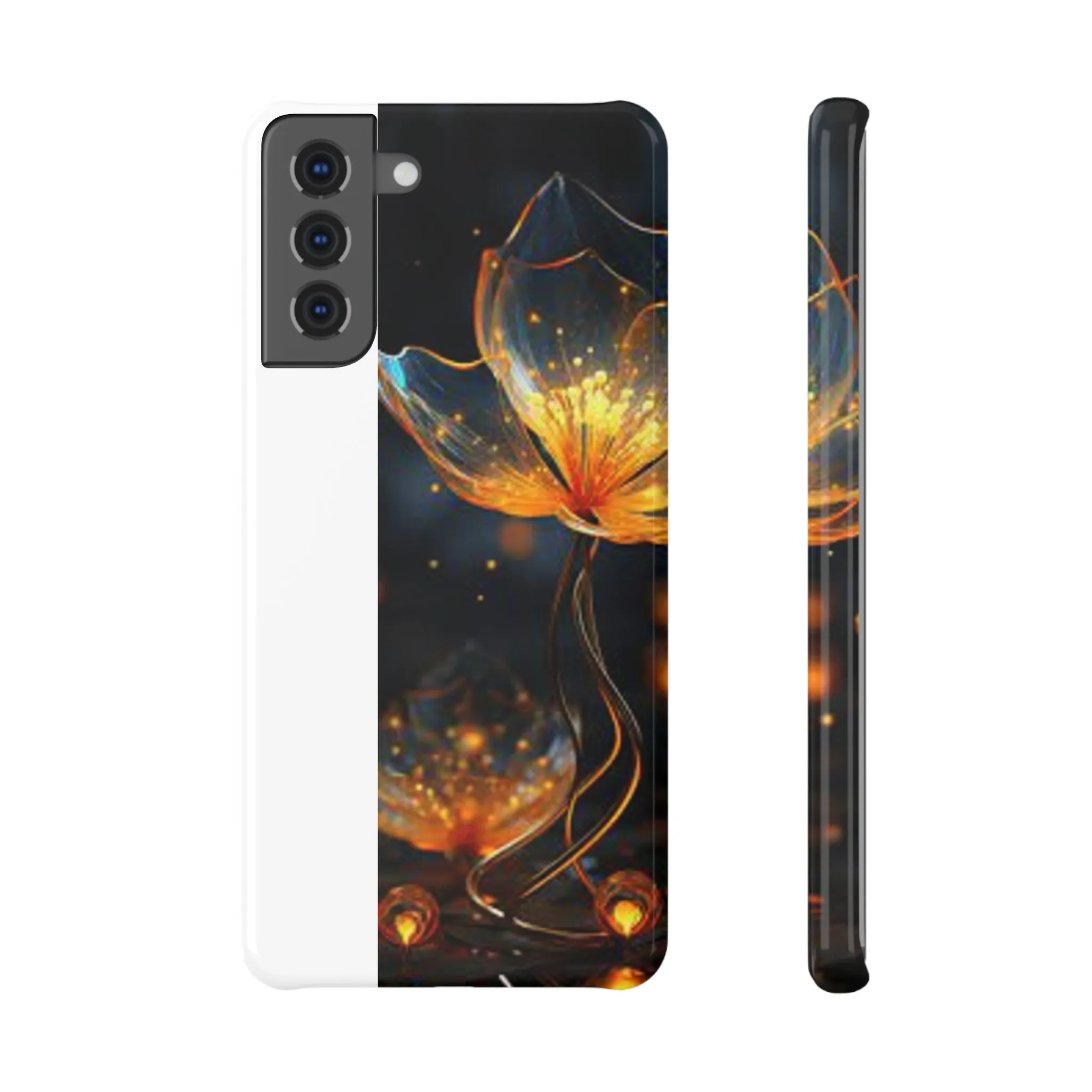 Glowing Lotus Floral Slim Snap Case - Elegant Phone Protection