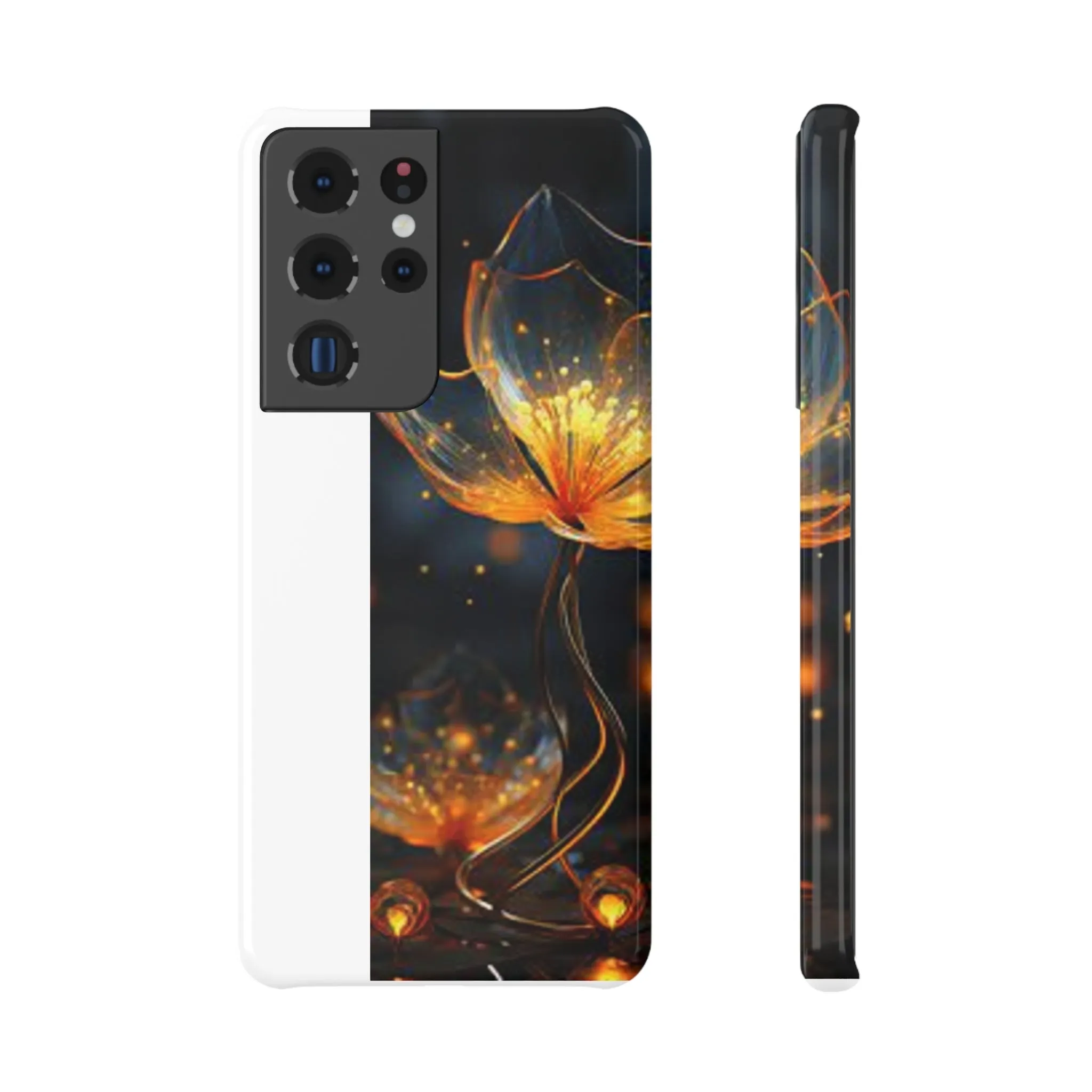 Glowing Lotus Floral Slim Snap Case - Elegant Phone Protection