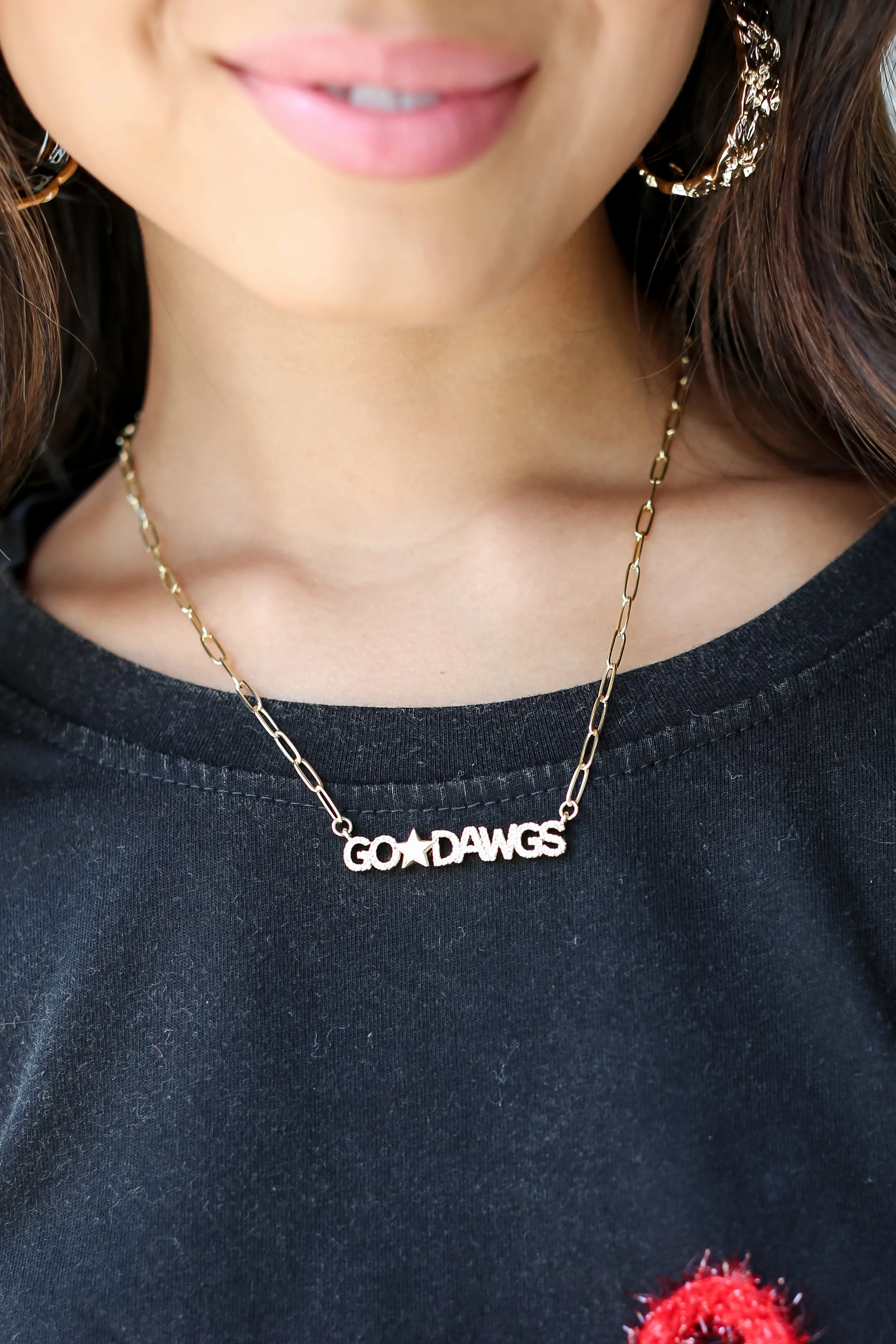 Gold Go Dawgs Necklace