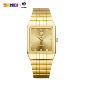 Golden Quartz Watch Men Women Luxury Watches relogio masculino Luxury Gold Bracelet Wrist Watches Steel Female Male Clock 8808